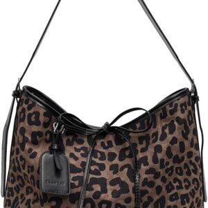 Women’s Cheetah Print Hobo Bag Large Crossbody Shoulder Tote Purse